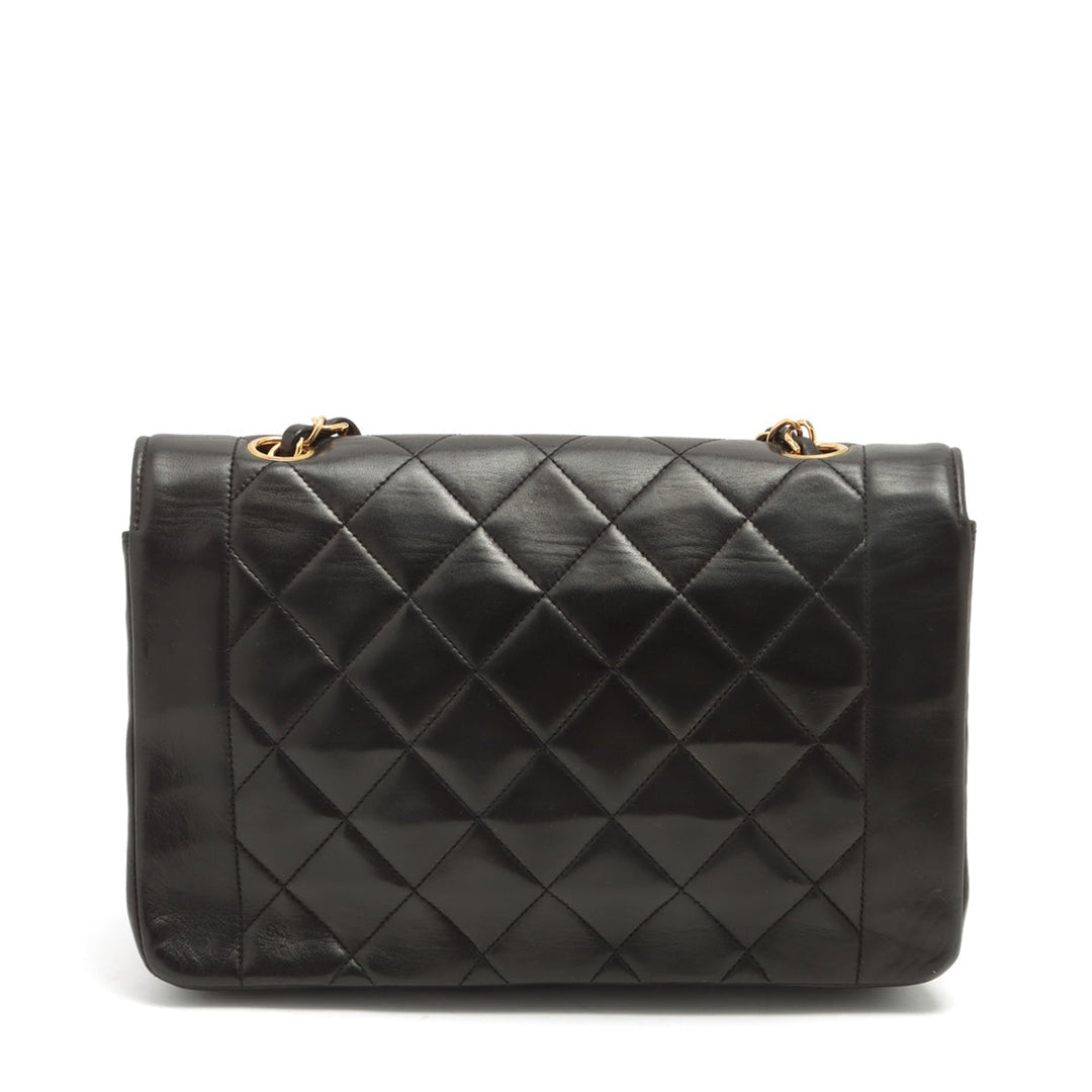 Top Quality Chanel Matrasse  Single Flap Single Chain Bag Diamond Flap Black Gold  3rd