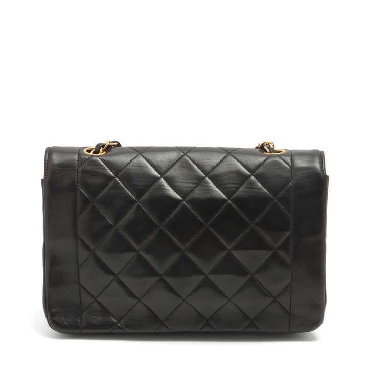 Top Quality Chanel Matrasse  Single Flap Single Chain Bag Diamond Flap Black Gold  3rd