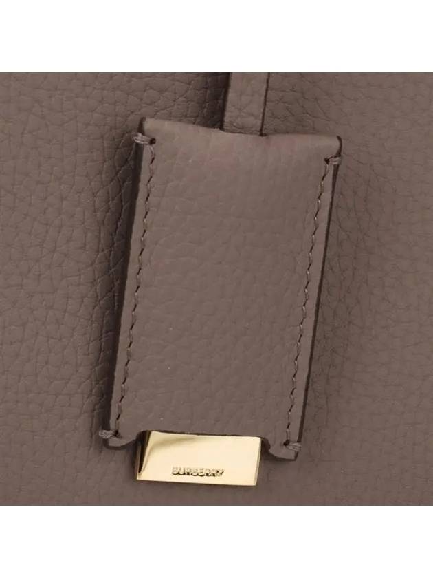 Burberry Francis Leather Mini Tote Bag Light Saddle Brown