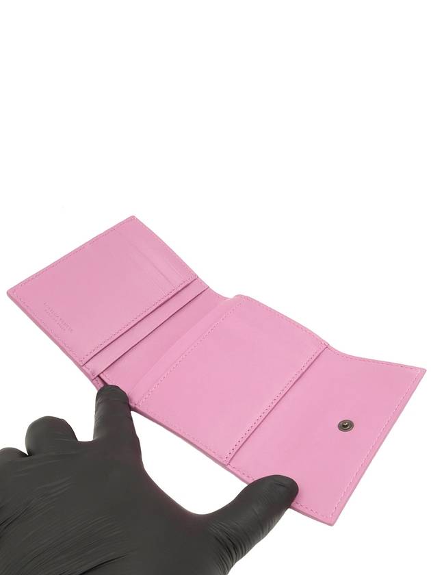 Bottega veneta Pink Intrecciato VN 3 fold folder wallet 493284