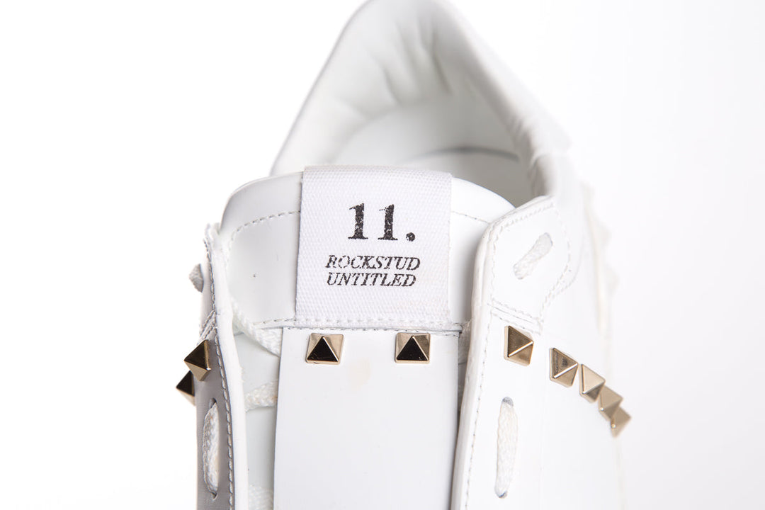 Valentino White Rockstud  Sneakers SZ 42