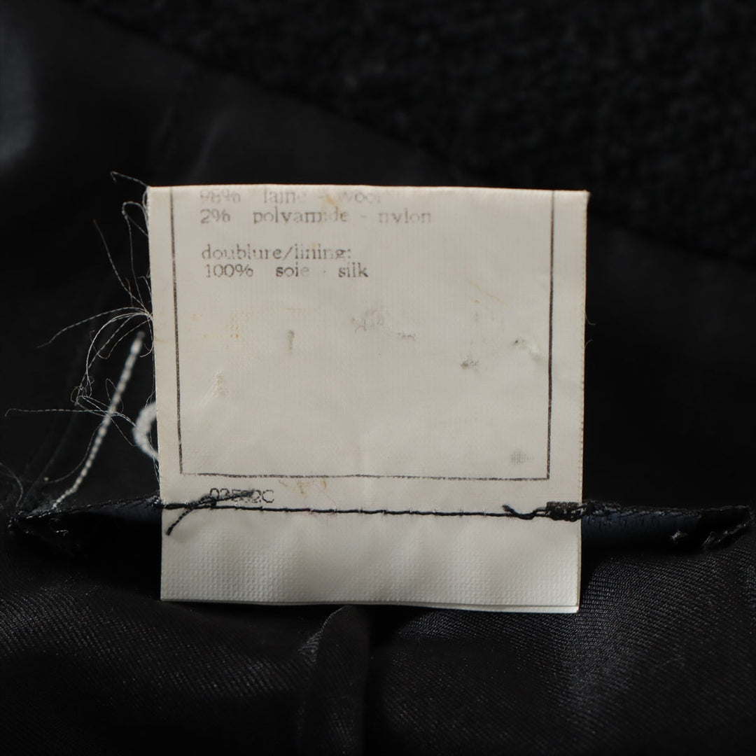 Top Quality Chanel Coconut Button 95A Wool  Nylon Jacket 38  Black P05747V04386 Twid Logo Stitching