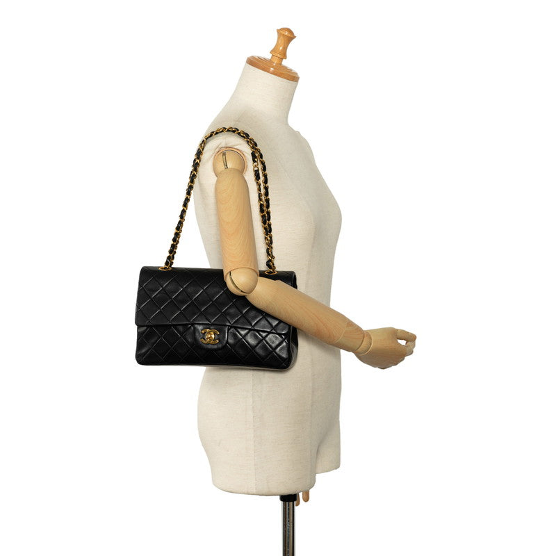 Top Quality Chanel Mattress Double Flat Chain houlder Bag No. 2 Black Gold   CHANEL