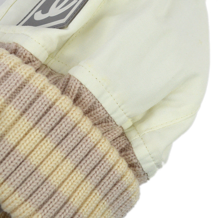 Top Quality Chanel Ivory Sport Line Knitted Hat Small New #M