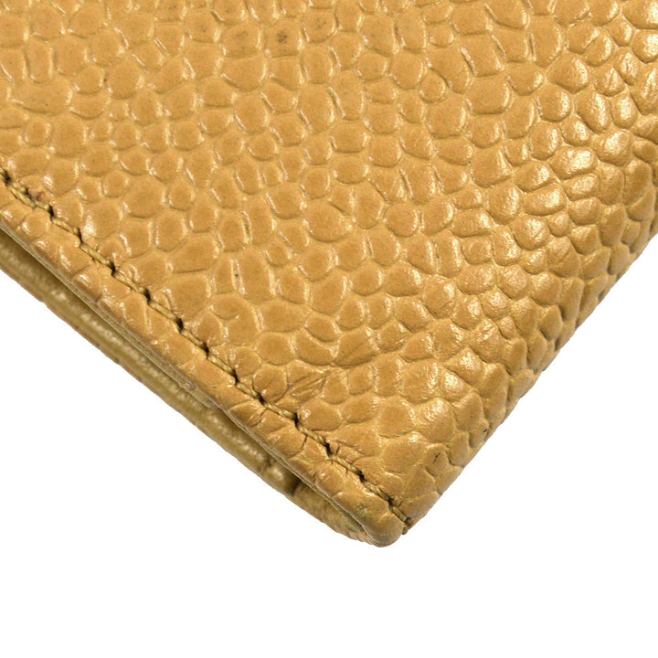 Top Quality Chanel 2005-2006 Beige Caviar Timeless Long Wallet