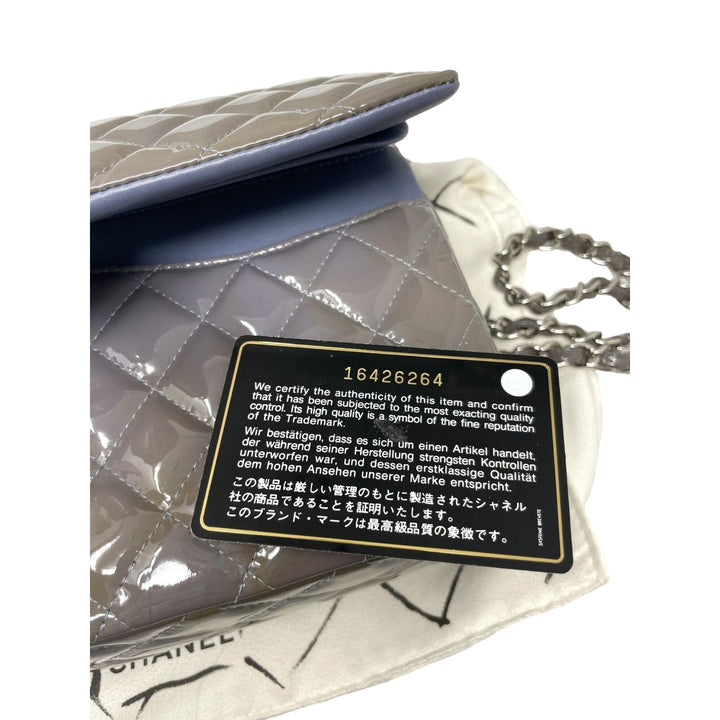 Top Quality Chanel Top Quality Chanel Classic Patent Medium Double New Bag - Grey