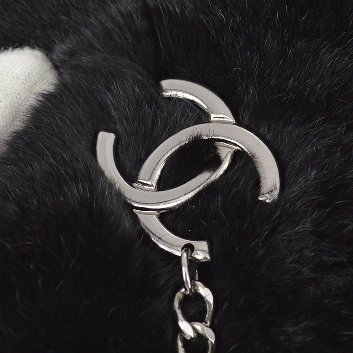 Top Quality Chanel Black Fur Chain Handbag
