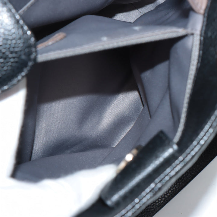 Top Quality Chanel PST Caviar S Tote Top Bag Black Silver Gold  15th