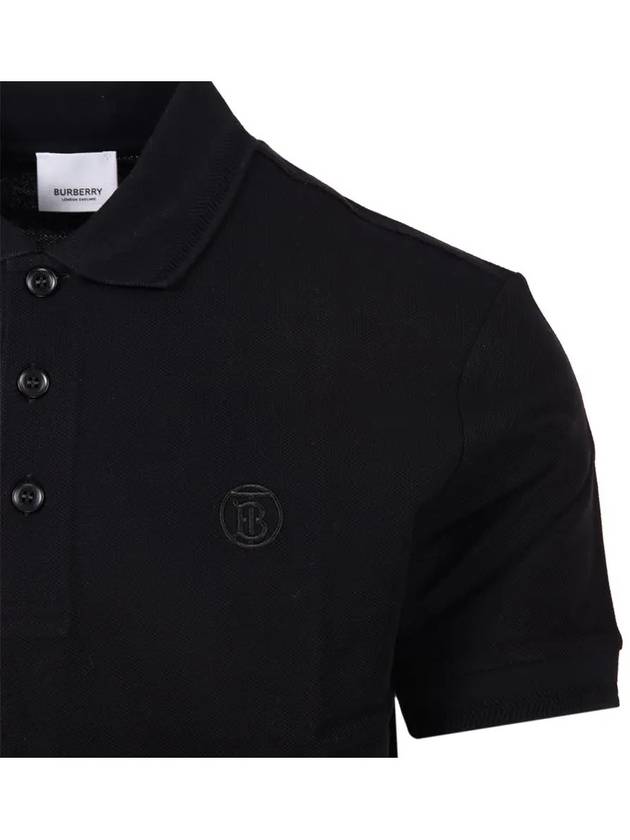 Burberry Men's Eddie Embroidered Logo Polo Shirt Black