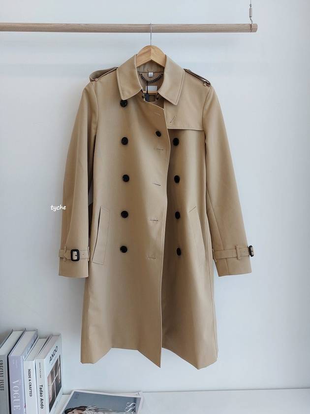 Burberry WoMen's Harbon Half Trench Coat Beige
