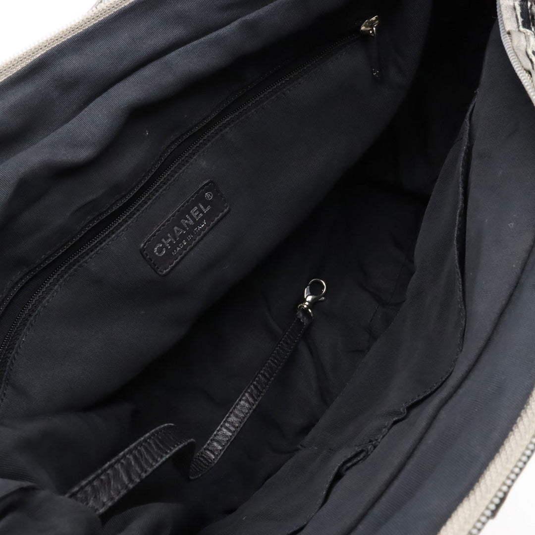 Top Quality Chanel Unlimited Shoulder Bag Sliding Nylon Silver Black Black Silver A46532