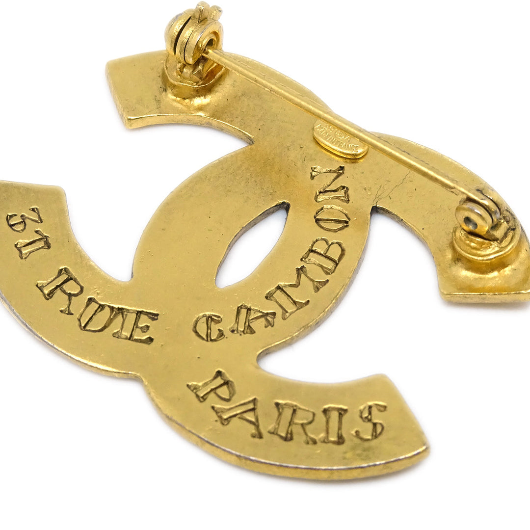 Top Quality Chanel CC Brooch Pin Gold 99A