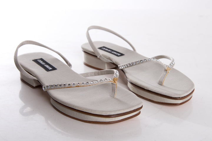 Giorgio Armani Gray Sandals SZ 36