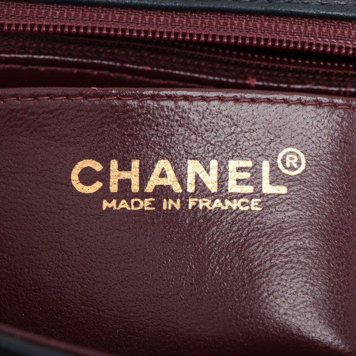 Top Quality Chanel Mini Matrasse  Single Flap Single Chain Bag Navy G  6th