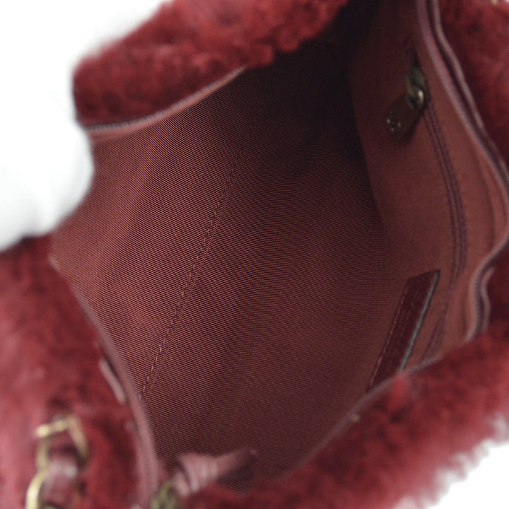 Top Quality Chanel 2000-2001 Chain Tote Bag Bordeaux Fur