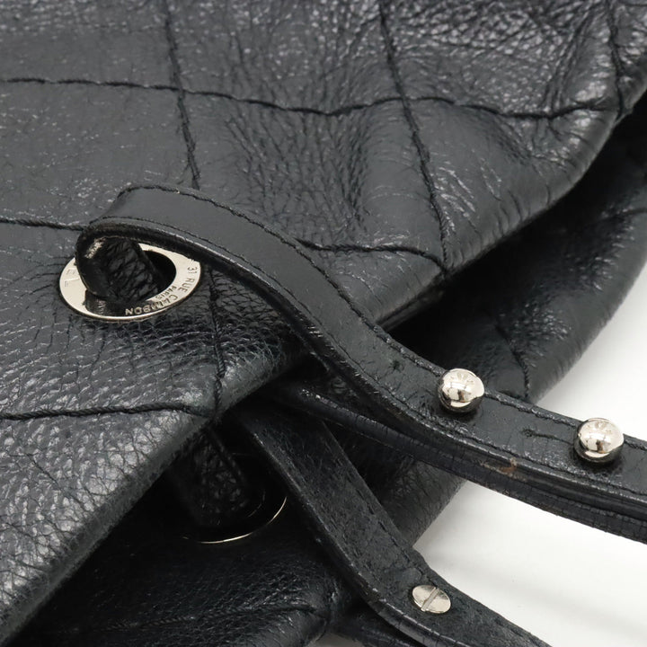 Top Quality Chanel Top Quality Chanel Onza Road Coco Tote Bag Shoulder Bag Shoulder Killing Leather Black Black Silver  A48019
