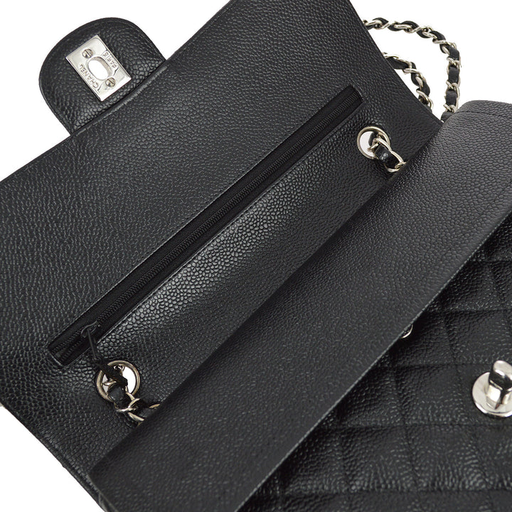Top Quality Chanel Black Caviar Medium Classic Double Flap Shoulder Bag