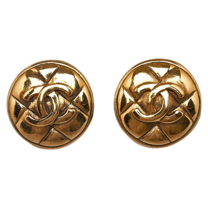 Top Quality Chanel Matrases Cocomark Earrings Gold   Chanel