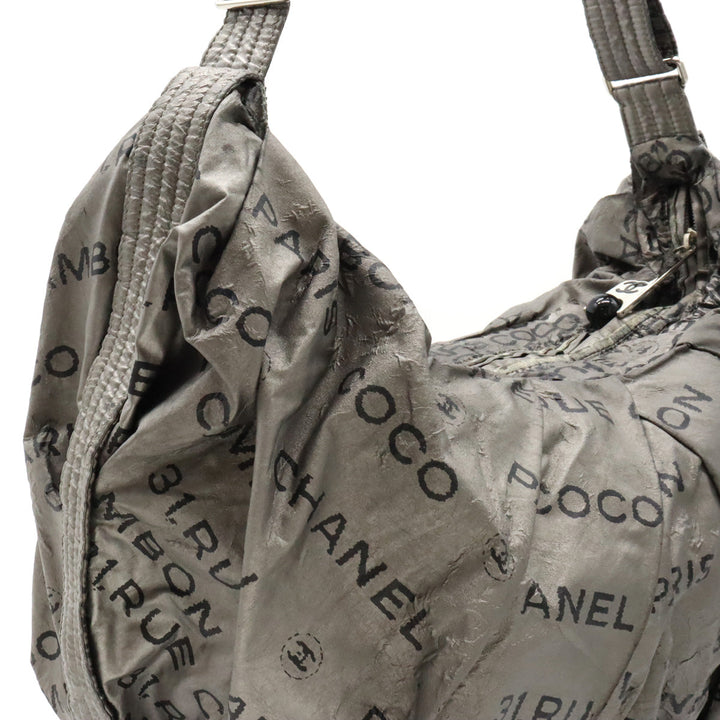 Top Quality Chanel Unlimited Shoulder Bag Sliding Nylon Silver Black Black Silver A46532