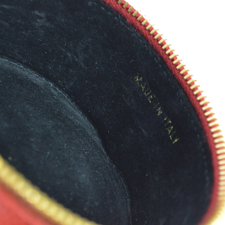 Top Quality Chanel Red Caviar Jewelry Case Pouch