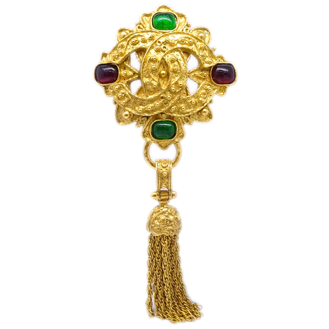 Top Quality Chanel Plate Brooch Pin Gold 1133