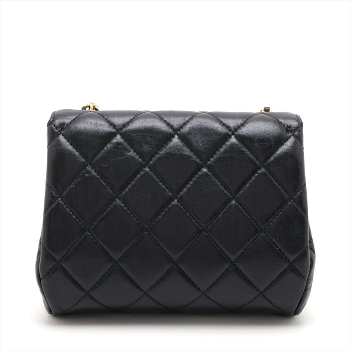 Top Quality Chanel Matrasse Single Flap Single Chain Bag Black
