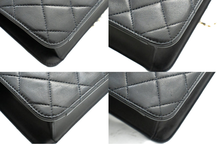 Top Quality Chanel Chain Shoulder Bag Clutch Black Quilted New Lambskin Purse