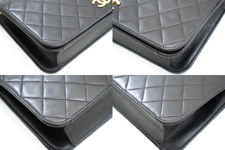Top Quality Chanel Full New Chain Shoulder Bag Clutch Black Quilted Lambskin