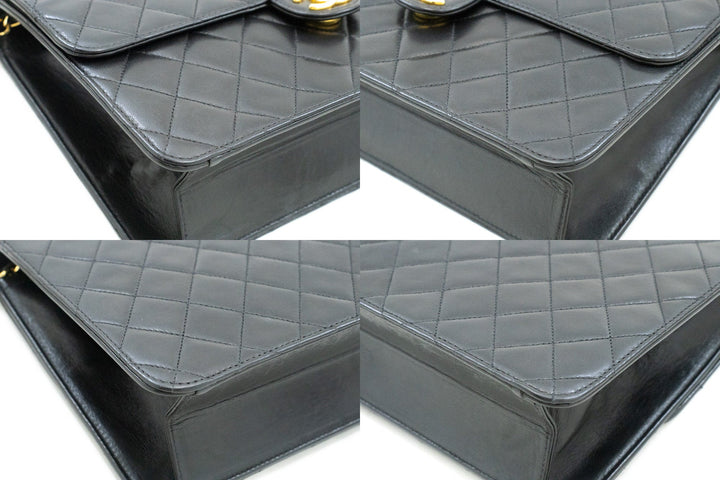Chanel Chain Shoulder Bag Clutch Black Quilted New Lambskin Purse