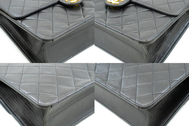 Chanel Small Chain Shoulder Bag Clutch Black Quilted New Lambskin