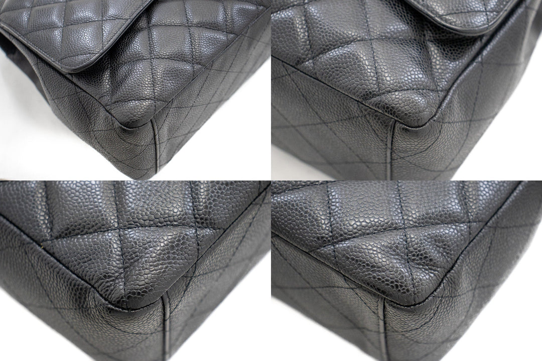 Top Quality Chanel Caviar Grained Calfskin New Chain Shoulder Bag Black 13"