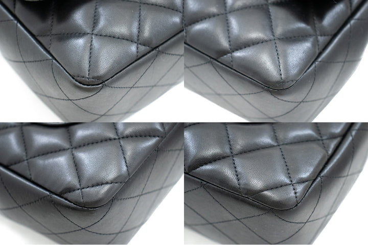Top Quality Chanel Classic Large 11" Chain Shoulder Bag New Black Lambskin