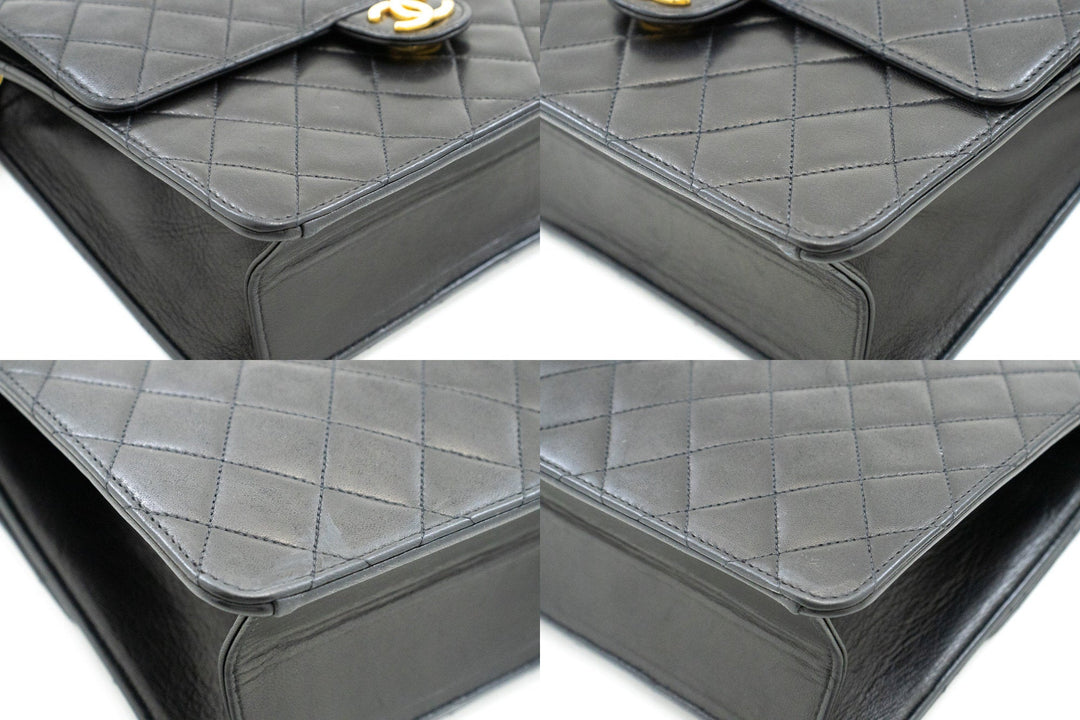 Chanel Small Chain Shoulder Bag Clutch Black Quilted New Lambskin