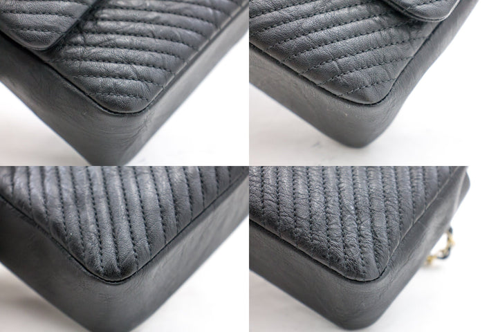 Chanel 2015 Chevron V-Stitch Leather Chain New Shoulder Bag
