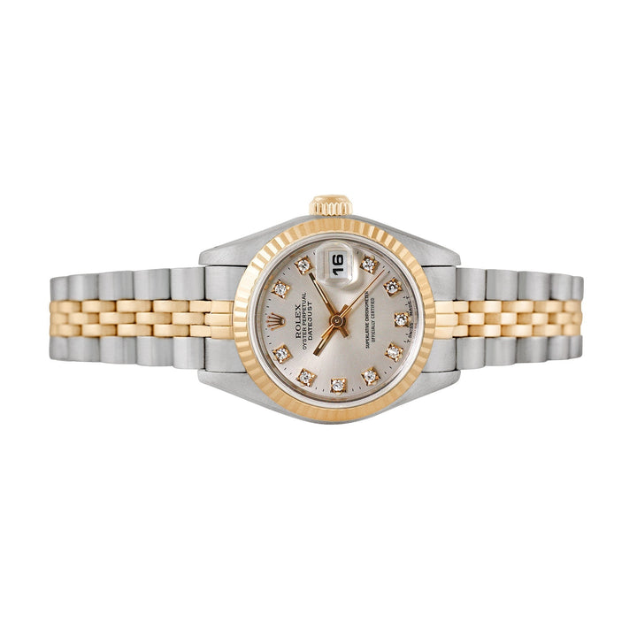 Rolex Ladies Two-tone Datejust with Factory diamonds, item #7