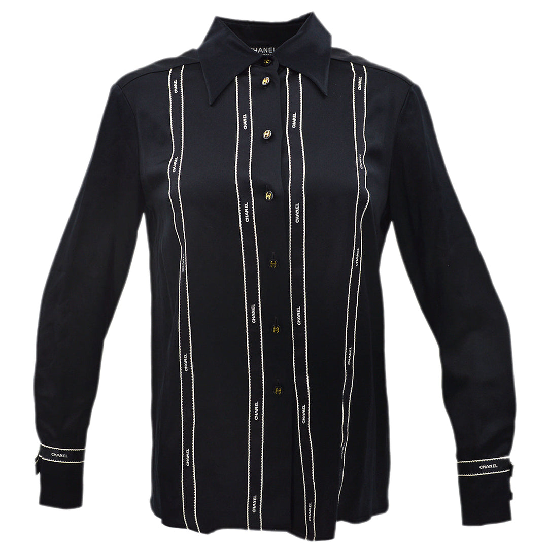 Top Quality Chanel Blouse Shirt Black 94A #40