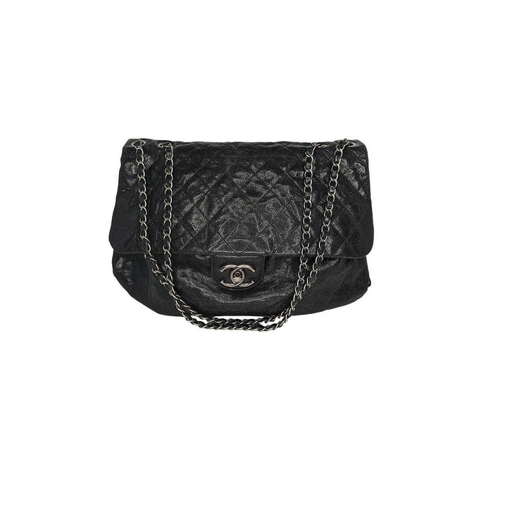 Top Quality Chanel Elastic CC Flap Bag Glazed Caviar Hobo Shoulder Bag