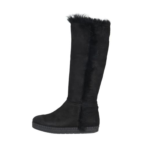 Prada Shearling Suede Tall Boots