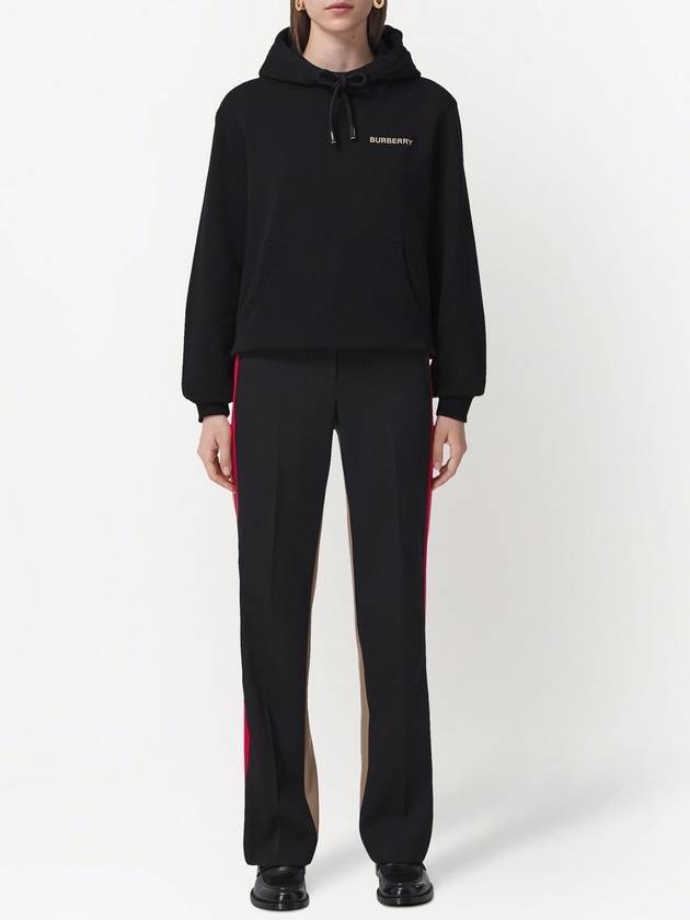 Burberry WoMen's Back Embroidered Deer Hoodie Black