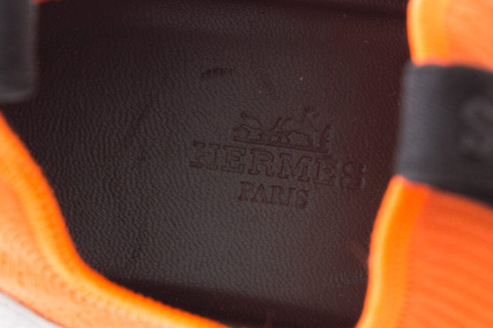 Hermès Duel Neon Orange Sneakers  SZ 37