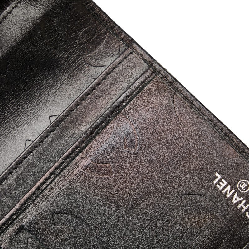 Top Quality Chanel Combon Line Cocomark Long Wallet Two Foldable Wallet Black Leather Lady Top Quality Chanel [Originals]