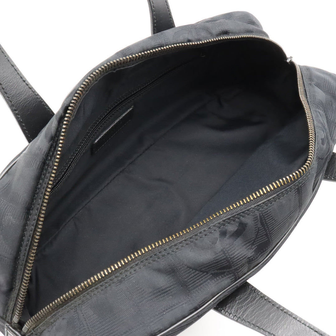 Top Quality Chanel New Label Line Mini Boston Bag Nylon Jaguar Black Black A15828