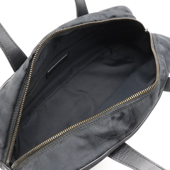 Top Quality Chanel New Label Line Mini Boston Bag Nylon Jaguar Black Black A15828