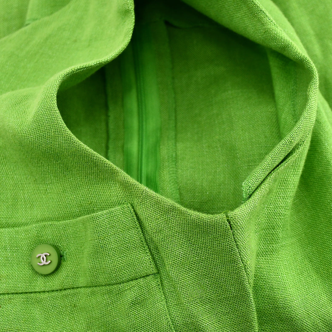 Top Quality Chanel Sleeveless Dress Green