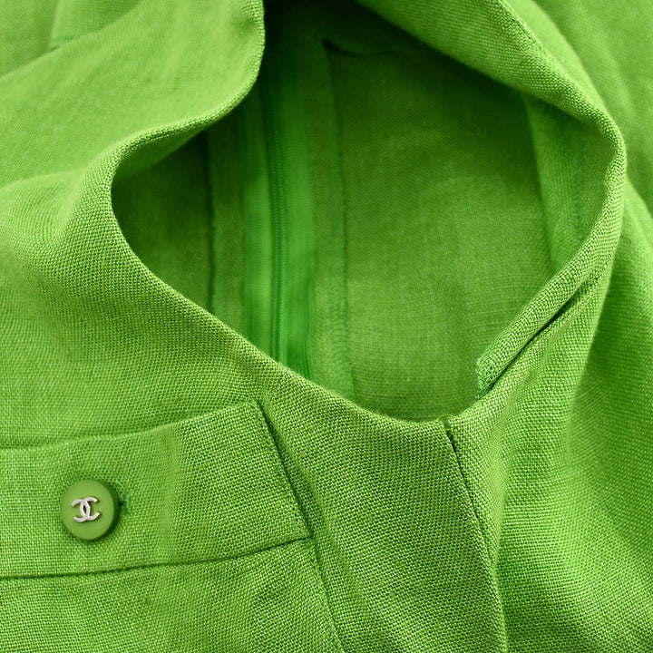 Top Quality Chanel Sleeveless Dress Green