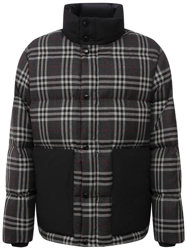 Burberry Checked Wool Down Padding Grey