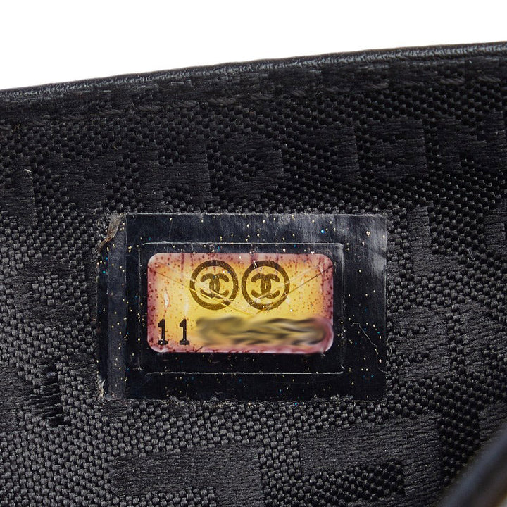 Top Quality Chanel Cocomark Three Folded Wallet Metal Curry Patent Leather  CHANEL