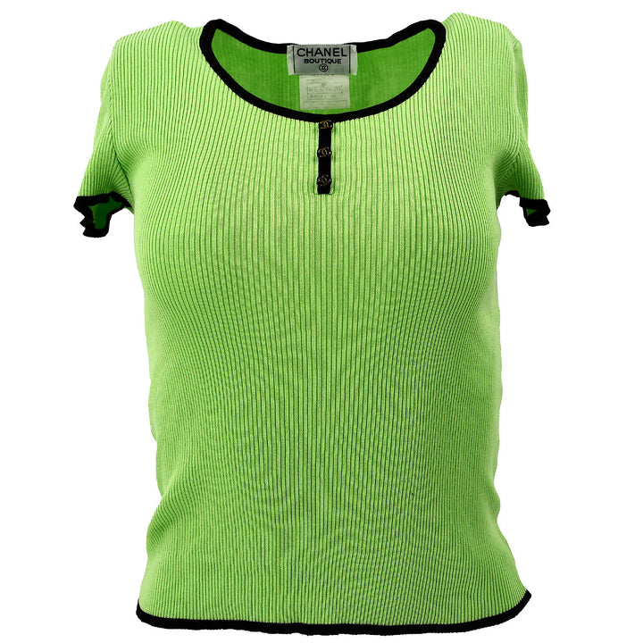 Top Quality Chanel 1995 spring ribbed cotton T-shirt #40