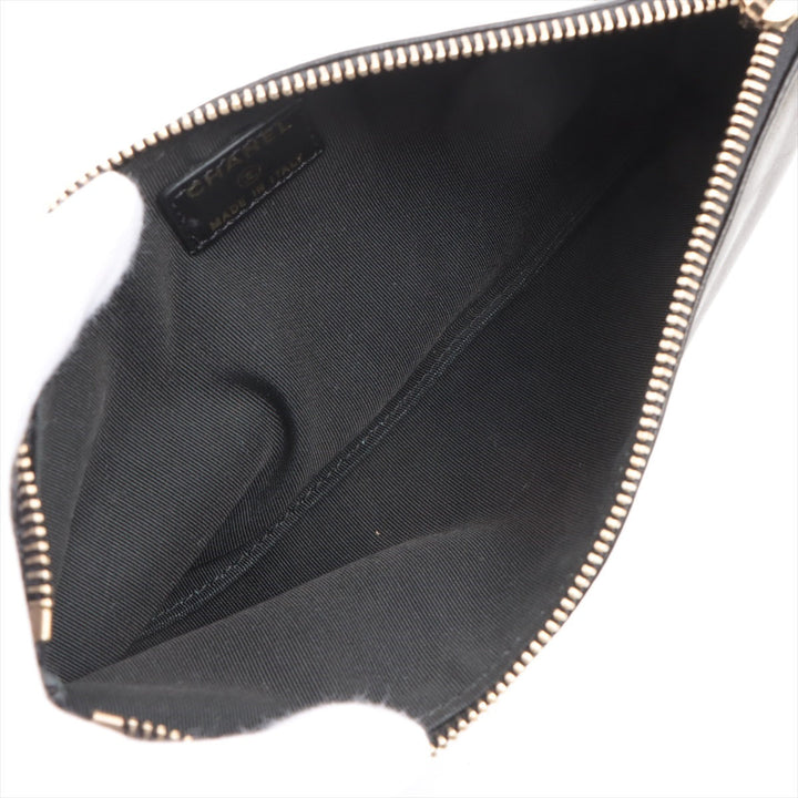 Top Quality Chanel Camelia kin Porch Black Gold  8th Floor