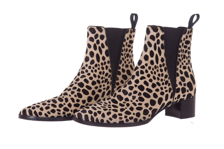 Guiseppe Zanotti Cheetah Printed Pony Hair Booties SZ 37